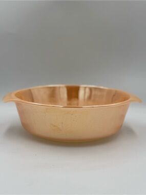 Vintage Anchor Hocking Peach Luster Casserole 1.5qt with Handles